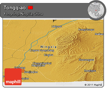 Physical Panoramic Map of Tongqiao