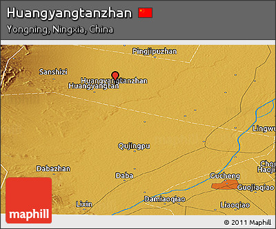 Physical Panoramic Map of Huangyangtanzhan