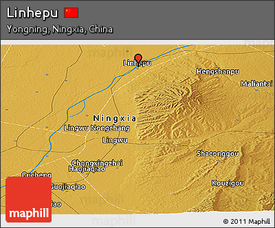 Physical Panoramic Map of Linhepu