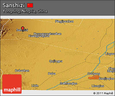 Physical Panoramic Map of Sanshizi
