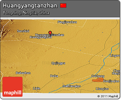 Physical Panoramic Map of Huangyangtanzhan