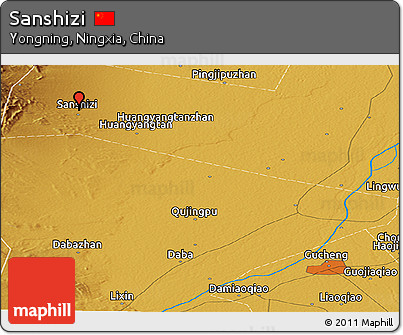 Physical Panoramic Map of Sanshizi