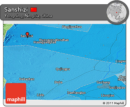 Political Panoramic Map of Sanshizi