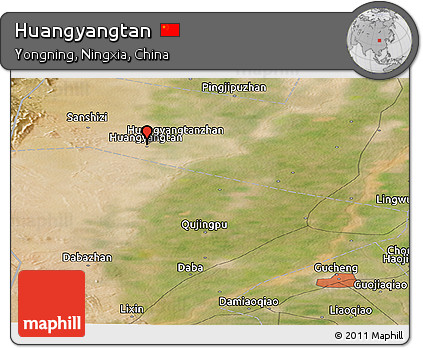 Satellite Panoramic Map of Huangyangtan