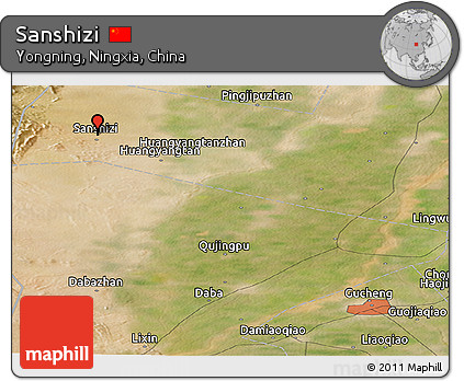 Satellite Panoramic Map of Sanshizi
