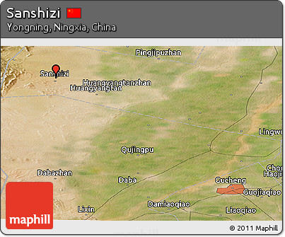 Satellite Panoramic Map of Sanshizi