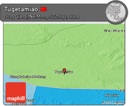 Political 3D Map of Tugetamiao