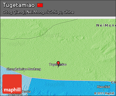 Political 3D Map of Tugetamiao