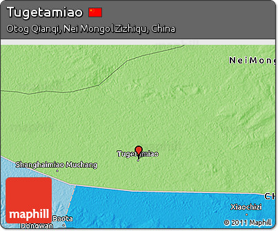 Political 3D Map of Tugetamiao
