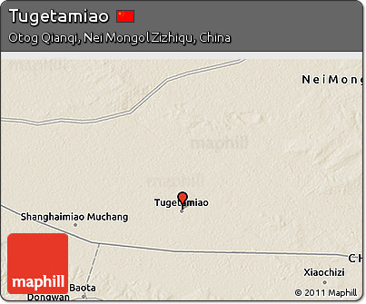 Shaded Relief 3D Map of Tugetamiao