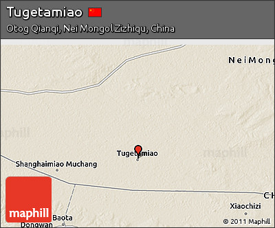 Shaded Relief 3D Map of Tugetamiao