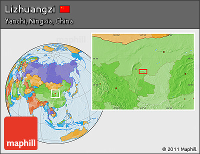 Political Location Map of Lizhuangzi