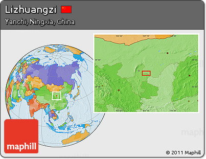 Political Location Map of Lizhuangzi