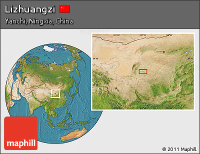 Satellite Location Map of Lizhuangzi