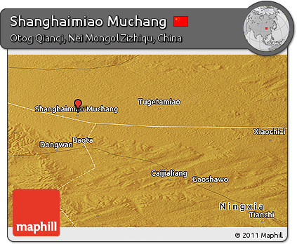 Physical Panoramic Map of Shanghaimiao Muchang