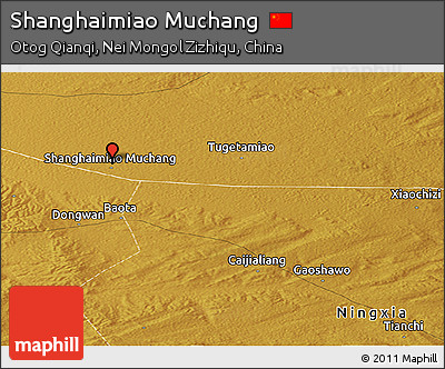 Physical Panoramic Map of Shanghaimiao Muchang