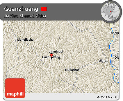Shaded Relief 3D Map of Guanzhuang
