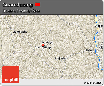 Shaded Relief 3D Map of Guanzhuang