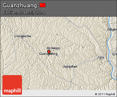 Shaded Relief 3D Map of Guanzhuang