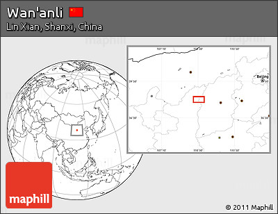 Blank Location Map of Wan'anli