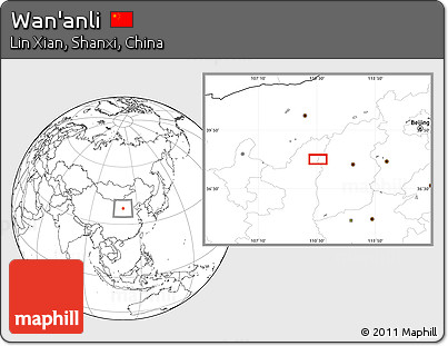 Blank Location Map of Wan'anli