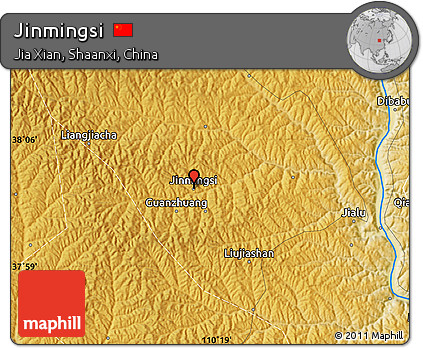 Physical Map of Jinmingsi