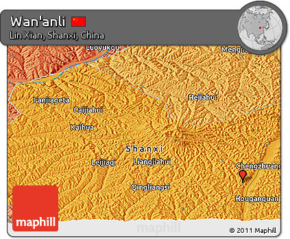 Political Panoramic Map of Wan'anli