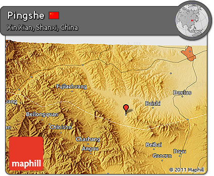 Physical 3D Map of Pingshe