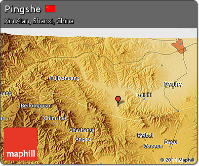 Physical 3D Map of Pingshe