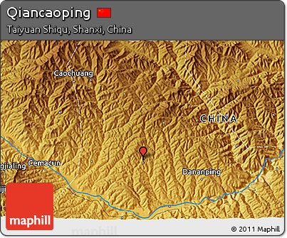 Physical 3D Map of Qiancaoping
