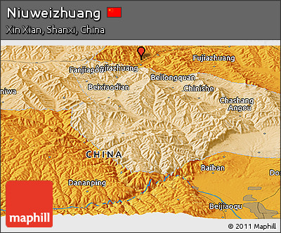 Political Panoramic Map of Niuweizhuang