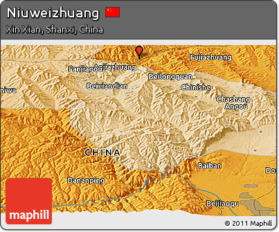 Political Panoramic Map of Niuweizhuang