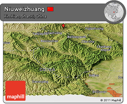 Satellite Panoramic Map of Niuweizhuang