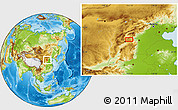 Physical Location Map of the area around 38° 9' 19" N, 113° 7' 30" E