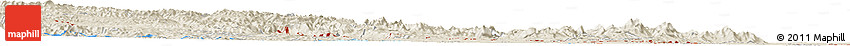 Shaded Relief Horizon Map of the Area around 38° 9' 19" N, 113° 58' 29" E