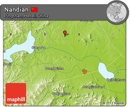 Physical Map of Nandian