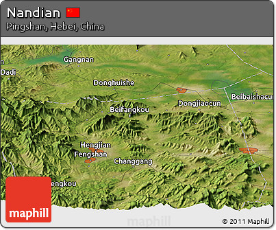 Satellite Panoramic Map of Nandian