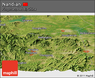 Satellite Panoramic Map of Nandian