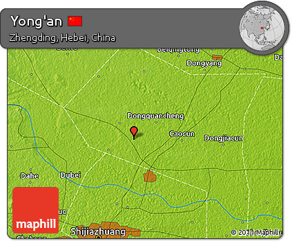 Physical 3D Map of Yong'an