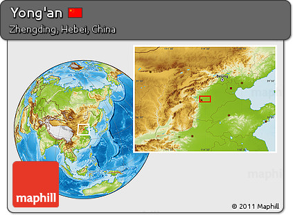 Physical Location Map of Yong'an