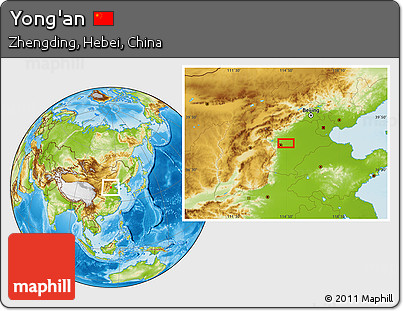 Physical Location Map of Yong'an