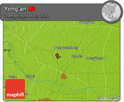 Physical Map of Yong'an