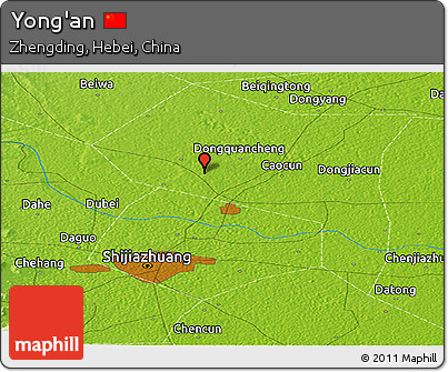 Physical Panoramic Map of Yong'an
