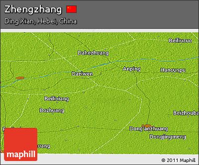 Physical Panoramic Map of Zhengzhang