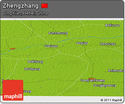 Physical Panoramic Map of Zhengzhang