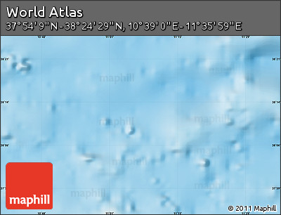 Physical Map of the Area around 38° 9' 19" N, 11° 7' 30" E