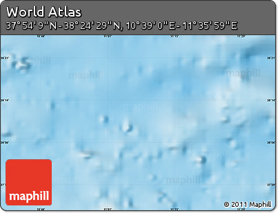 Physical Map of the Area around 38° 9' 19" N, 11° 7' 30" E
