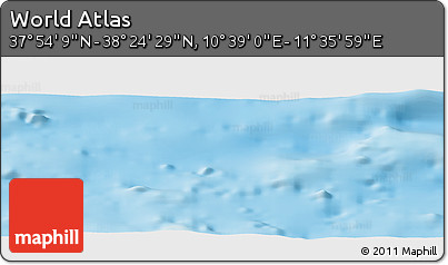 Physical Panoramic Map of the Area around 38° 9' 19" N, 11° 7' 30" E