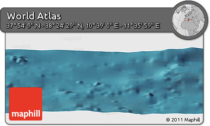 Satellite Panoramic Map of the Area around 38° 9' 19" N, 11° 7' 30" E