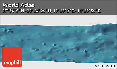 Satellite Panoramic Map of the Area around 38° 9' 19" N, 11° 7' 30" E